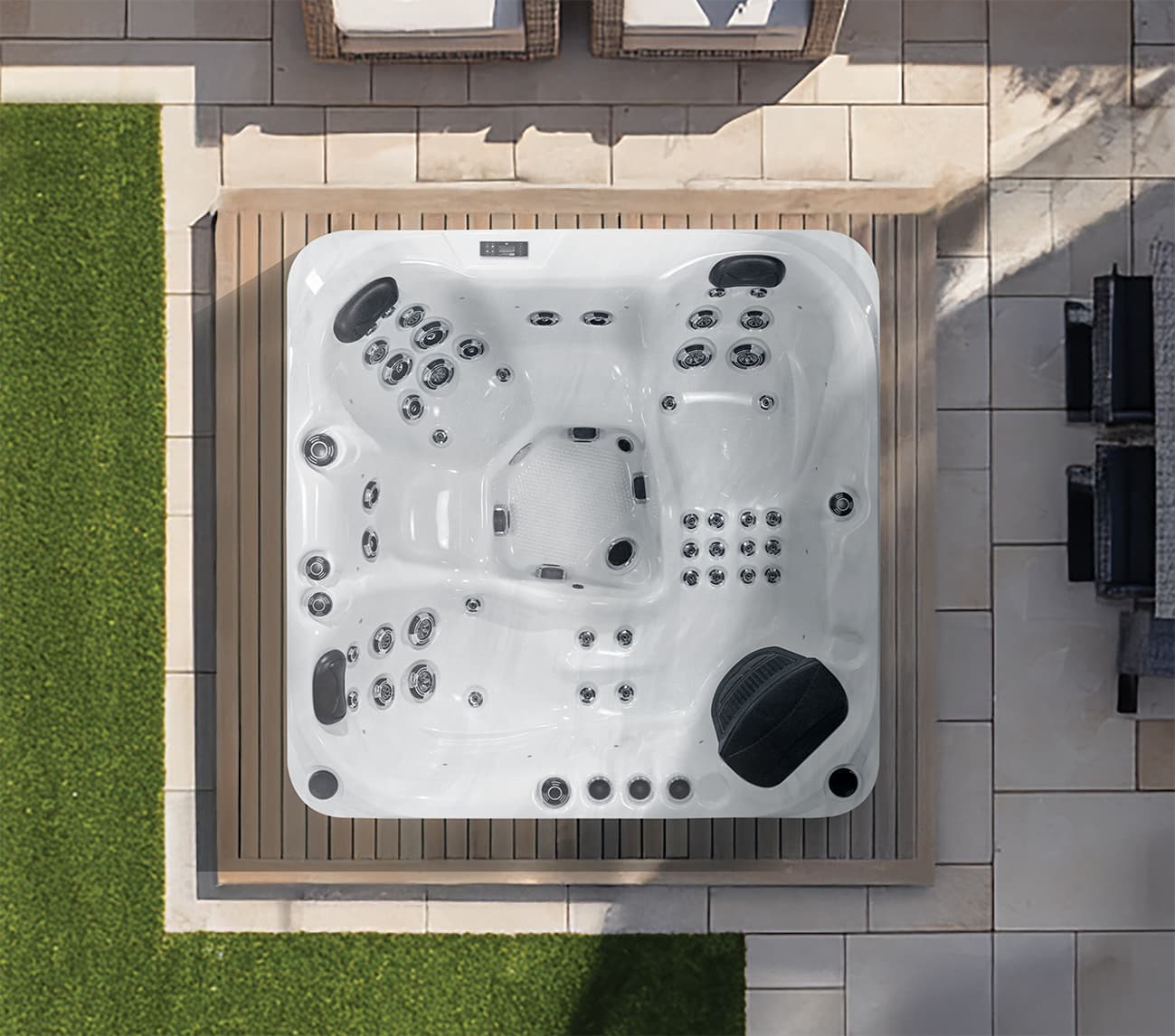Happy hot tub by Platinum Spas