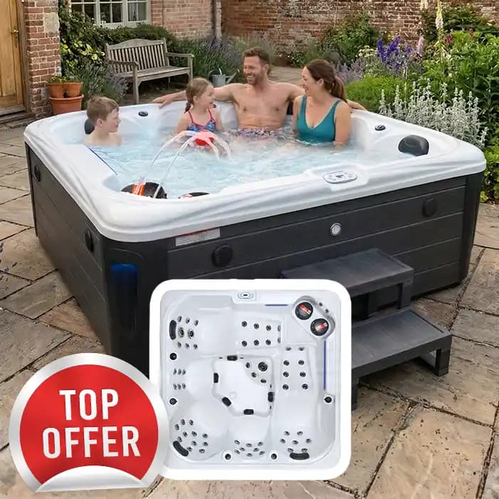 Riviera Quattro Max II hot tub by Blue Whale Spa